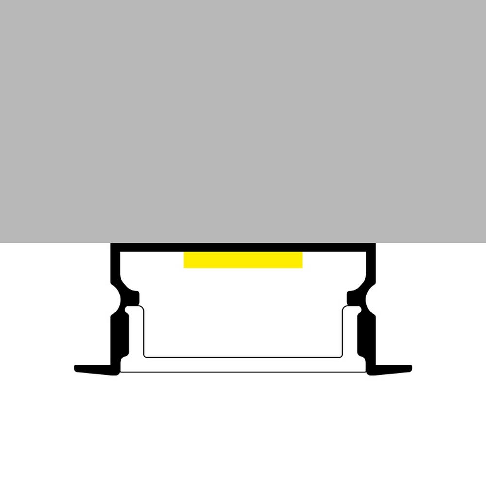 Profilo Led piatto U Hieg per strisce Led 12-24V da incasso 2 metri in alluminio M LEDME - Foto 2