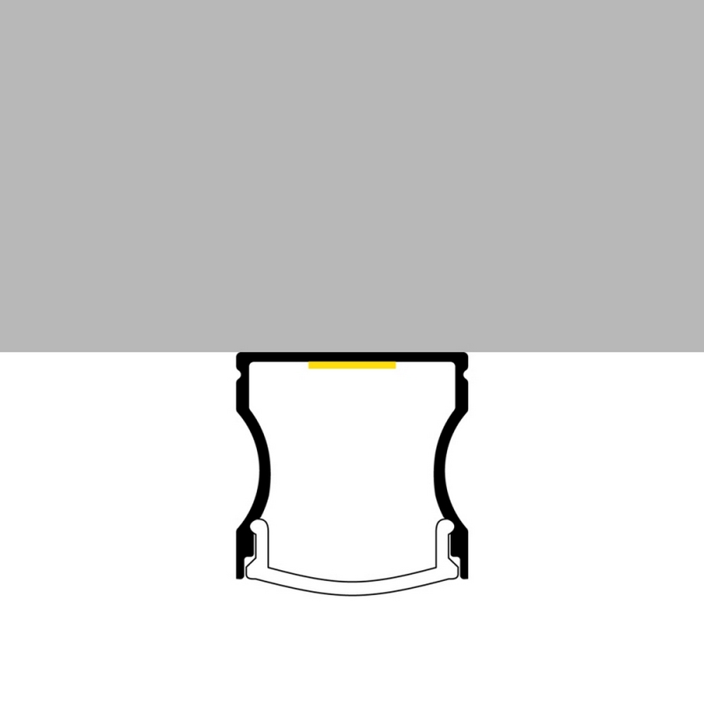 Profilo Led piatto U High Nero laccato per strisce Led 12-24V a superfice 2 metri in alluminio M LEDME - Foto 2