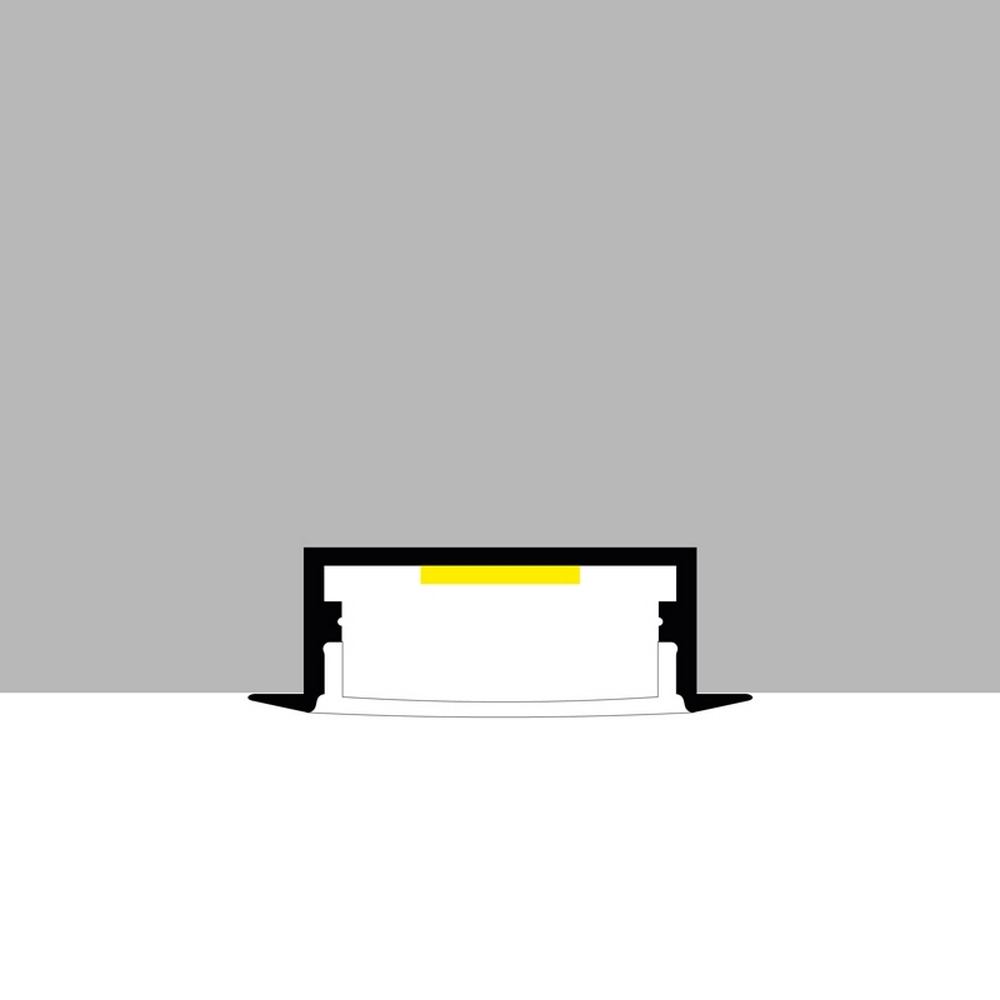 Profilo Led piatto U Long per strisce Led 12-24V da incasso 2 metri in alluminio M LEDME - Foto 2