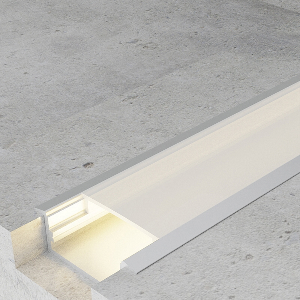 Foto principale Profilo Led piatto U Long per strisce Led 12-24V da incasso 2 metri in alluminio M LEDME