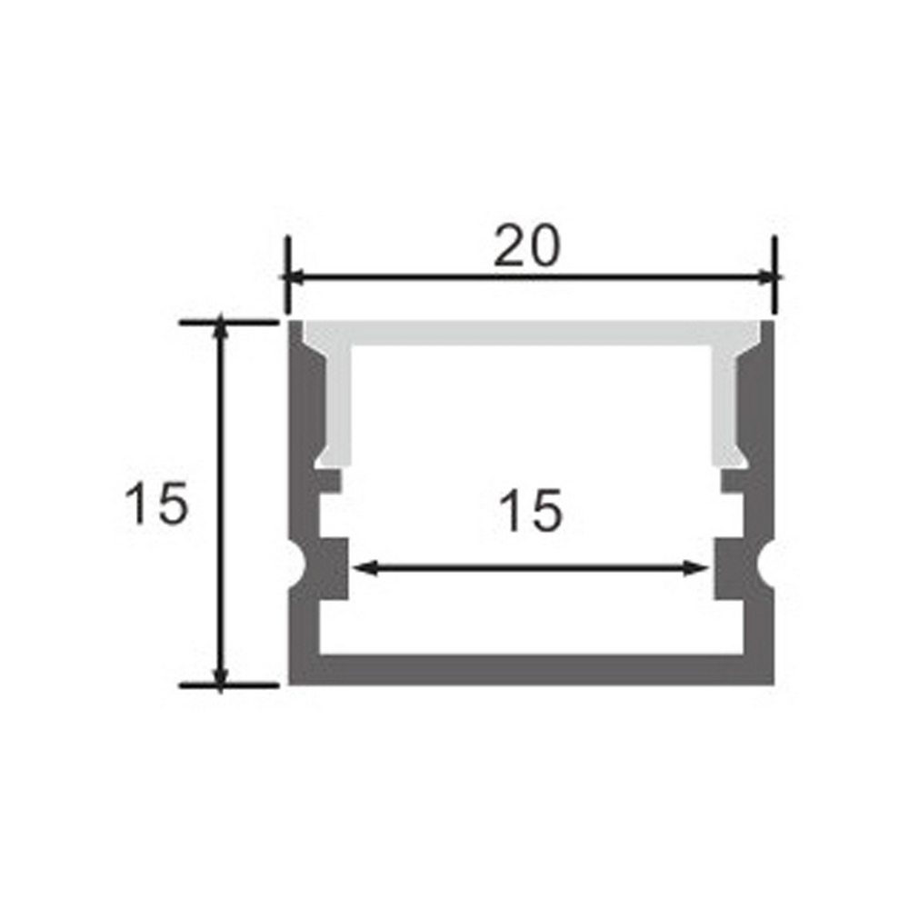Profilo Led piatto U Rando per strisce Led 12-24V a superfice 2 metri in alluminio M LEDME - Foto 1