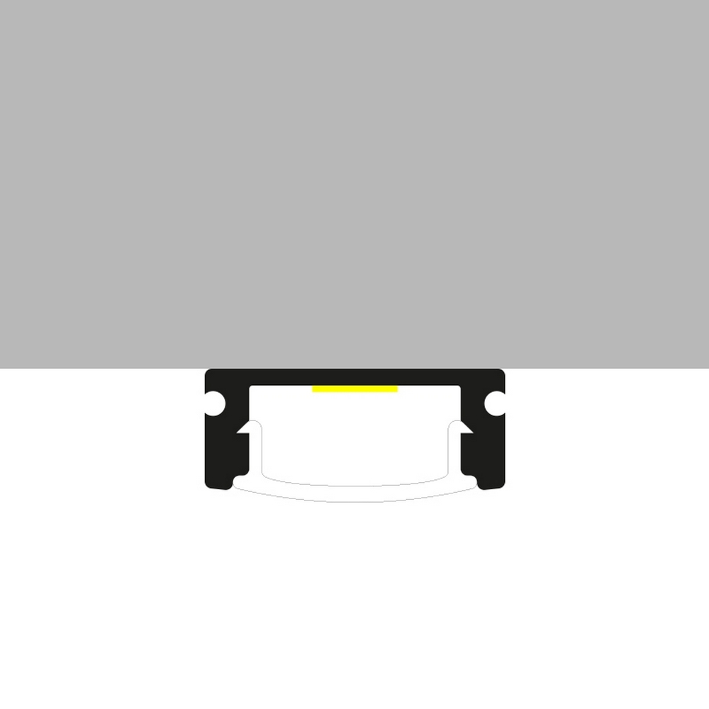 Profilo Led piatto U Sid Bianco laccato per strisce Led 12-24V a superfice 2 metri in alluminio M LEDME - Foto 2