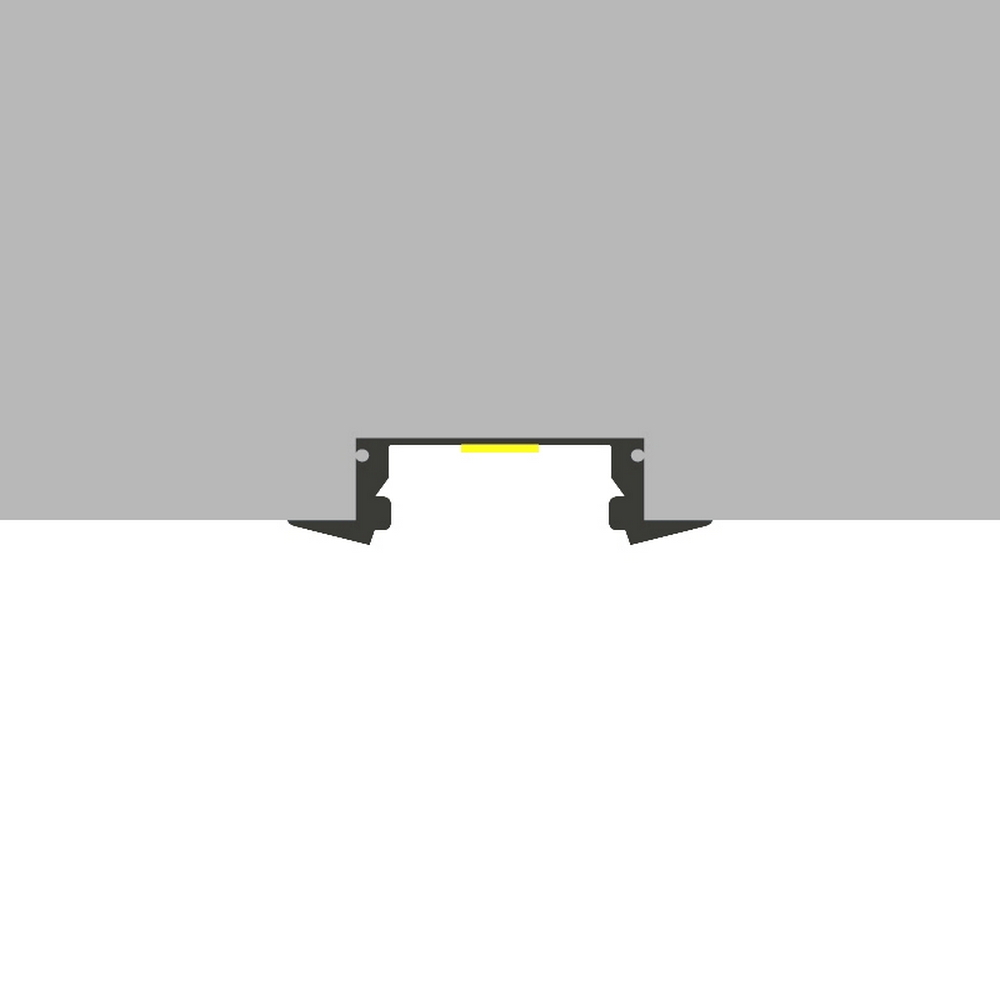 Profilo Led piatto U Sub Bianco laccato per strisce Led 12-24V da incasso 2 metri in alluminio M LEDME - Foto 2
