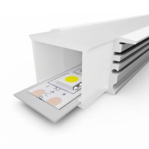 Foto principale Profilo Led piatto U Subacqua IP65 per strisce Led 12-24V da incasso 2 metri in alluminio M LEDME