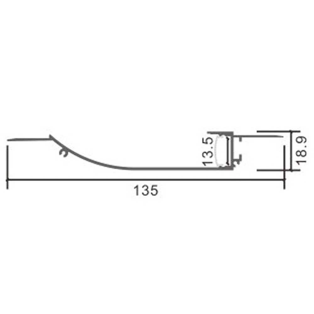 Profilo Led veletta da parete Cue Bianco laccato per strisce Led 12-24V da incasso 2 metri in alluminio M LEDME - Foto 1
