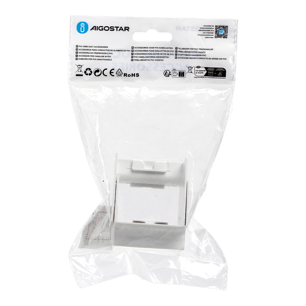 Angolo interno 90° L per Canalina 60x40mm bianca 2pz Aigostar - Foto 4