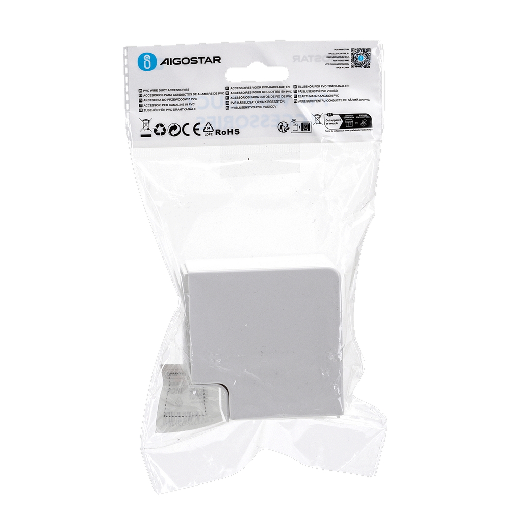 Angolo interno 90° per Canalina 60x40mm bianca 2pz Aigostar - Foto 4