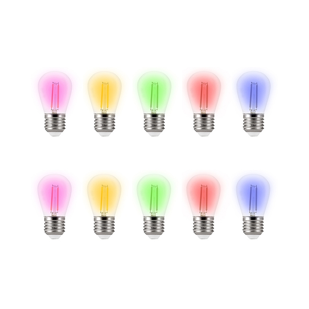 Catena di luci lineare 10 metri con 10 lampadine E27 Multicolore IP54 Nera Wisdom - Foto 2