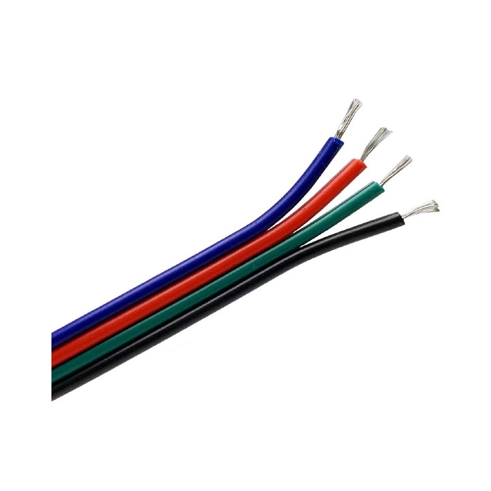 Foto principale Cavo elettrico 4 x 0,25 mm2 5A 1 metro per strisce Led RGB (venduto a metro) M LEDME