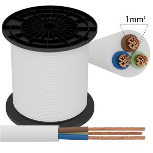 Foto principale Cavo elettrico H05VV-F 3 x 1,0 mm2 matassa 120mt guaina bianca Aigostar