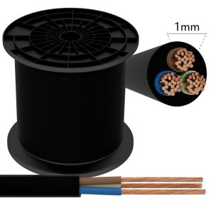 Foto principale Cavo elettrico H05VV-F 3 x 1,0 mm2 matassa 120mt guaina nera Aigostar