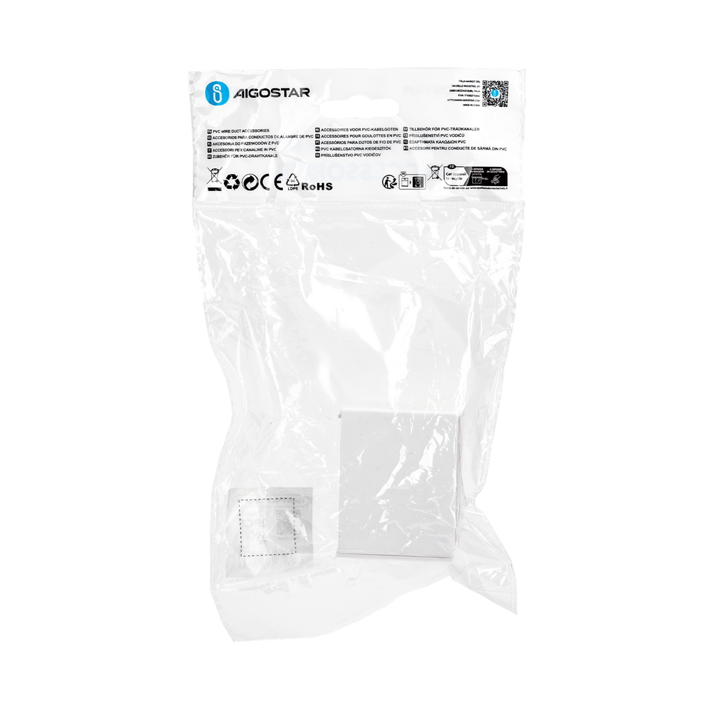 Coprigiunto per Canalina 60x40mm bianca 2pz Aigostar - Foto 4