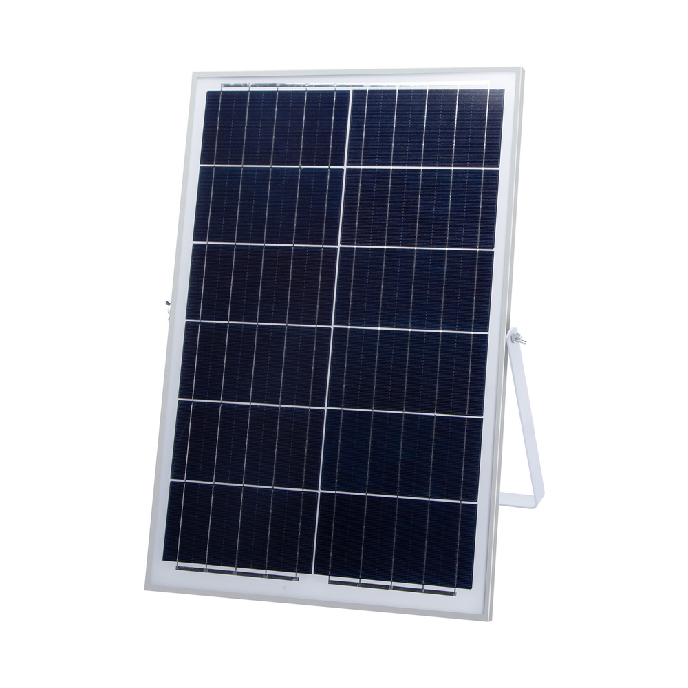 Faro Led 100W Nero con pannello solare IP67 Bianco freddo 6500K Dimmerabile con telecomando e crepuscolare Aigostar - Foto 3