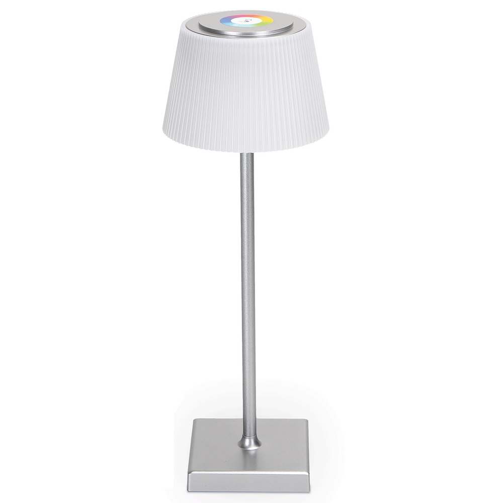 Foto principale Lampada da tavolo Led touch Dory Argento RGB 4W portatile a batteria ricaricabile USB Aigostar