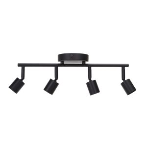 Foto principale Lampadario da soffitto Town Nero 4 Faretti GU10 Orientabili Aigostar