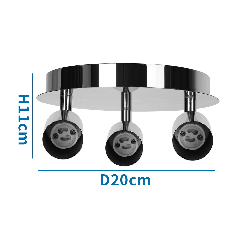 Lampadario da soffitto Tris Alluminio 3 x GU10 Aigostar - Foto 1