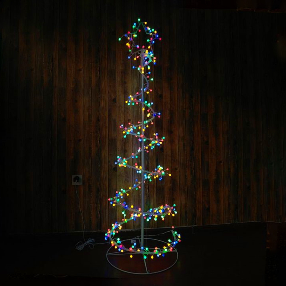 Albero luminoso a spirale da 350 Led altezza 180cm Multicolore Wisdom - Foto 1