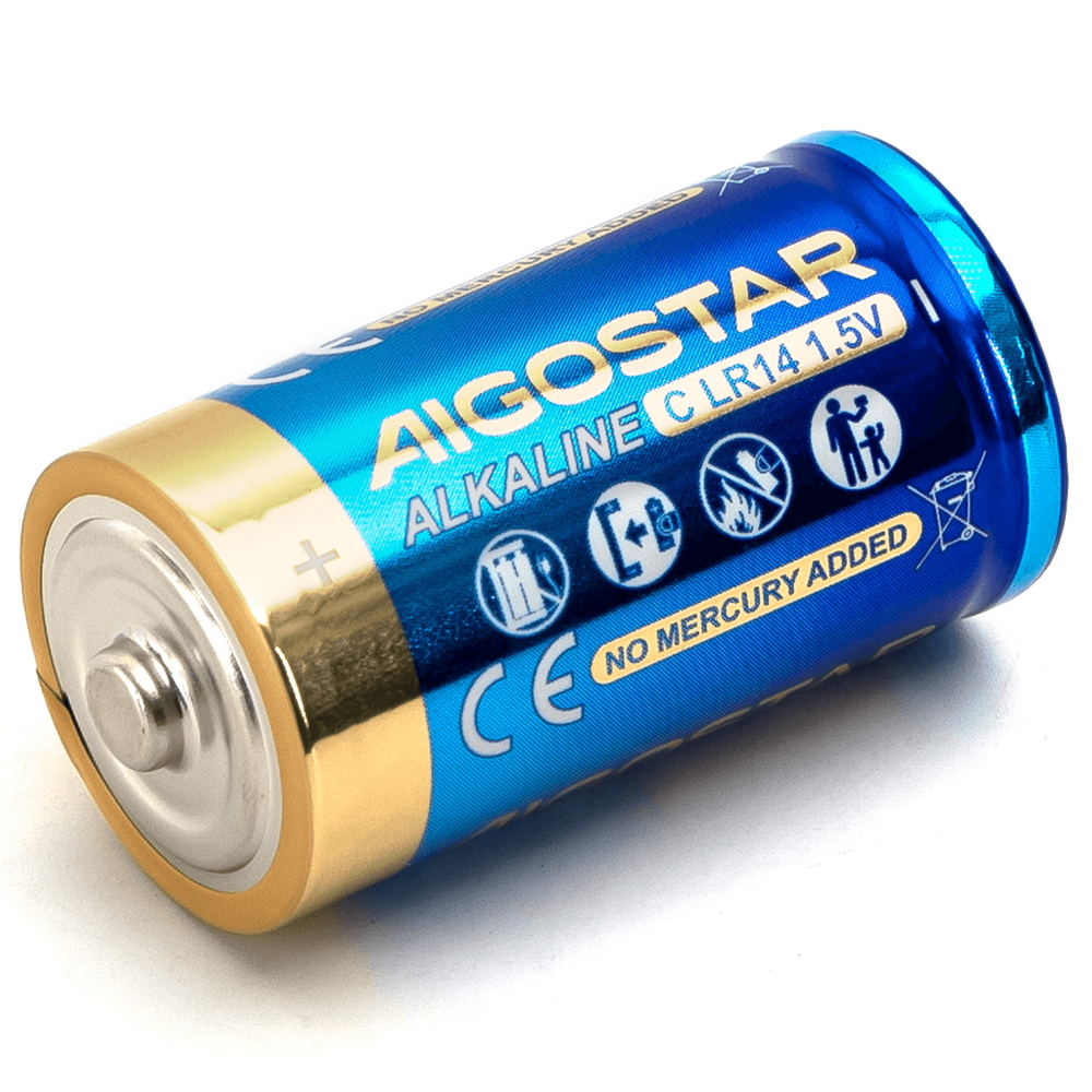 Batteria Aigostar 1,5V C Mezzatorcia Alcalina confezione da 2 pile - Foto 1