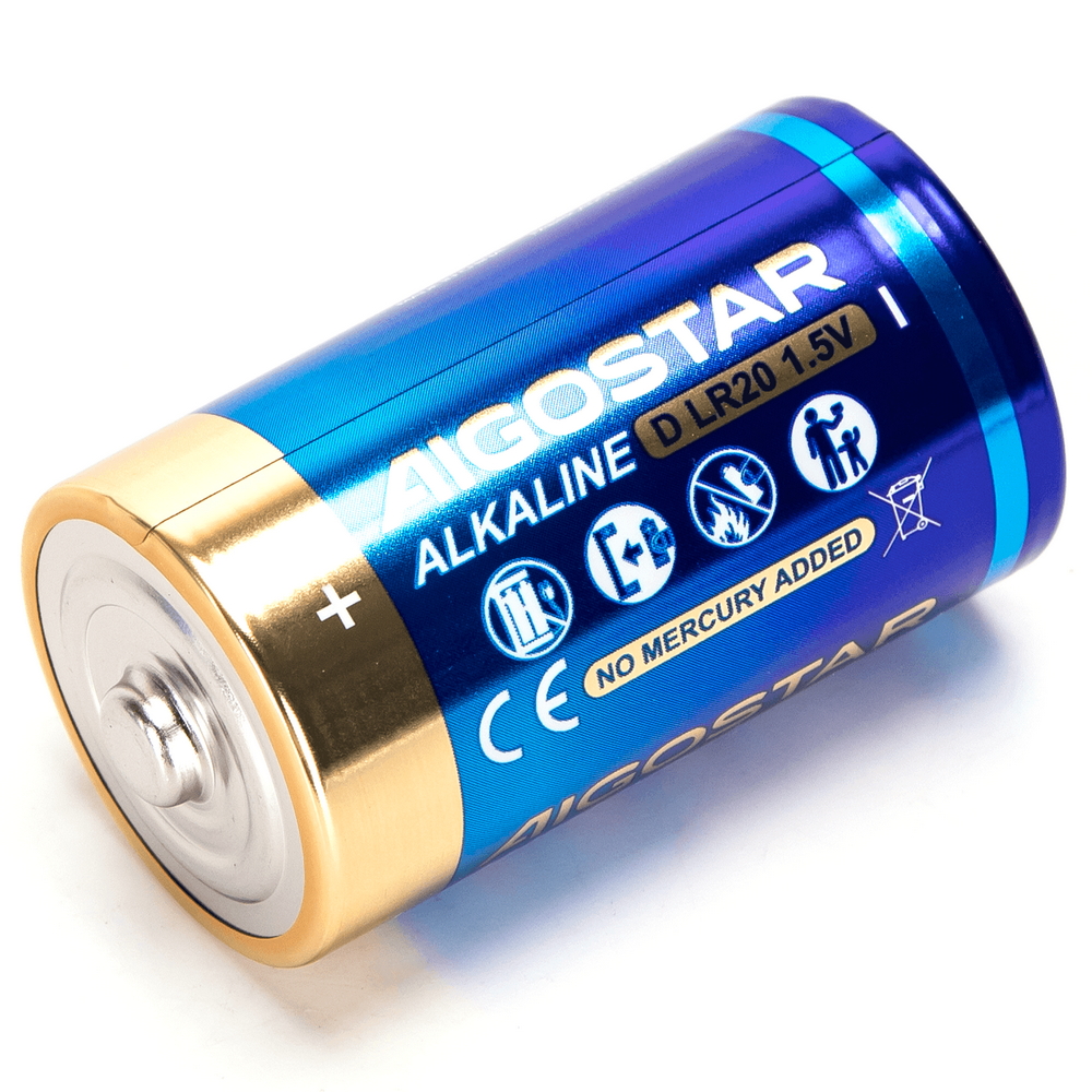 Batteria Aigostar 1,5V D Torcia Alcalina confezione da 2 pile - Foto 1