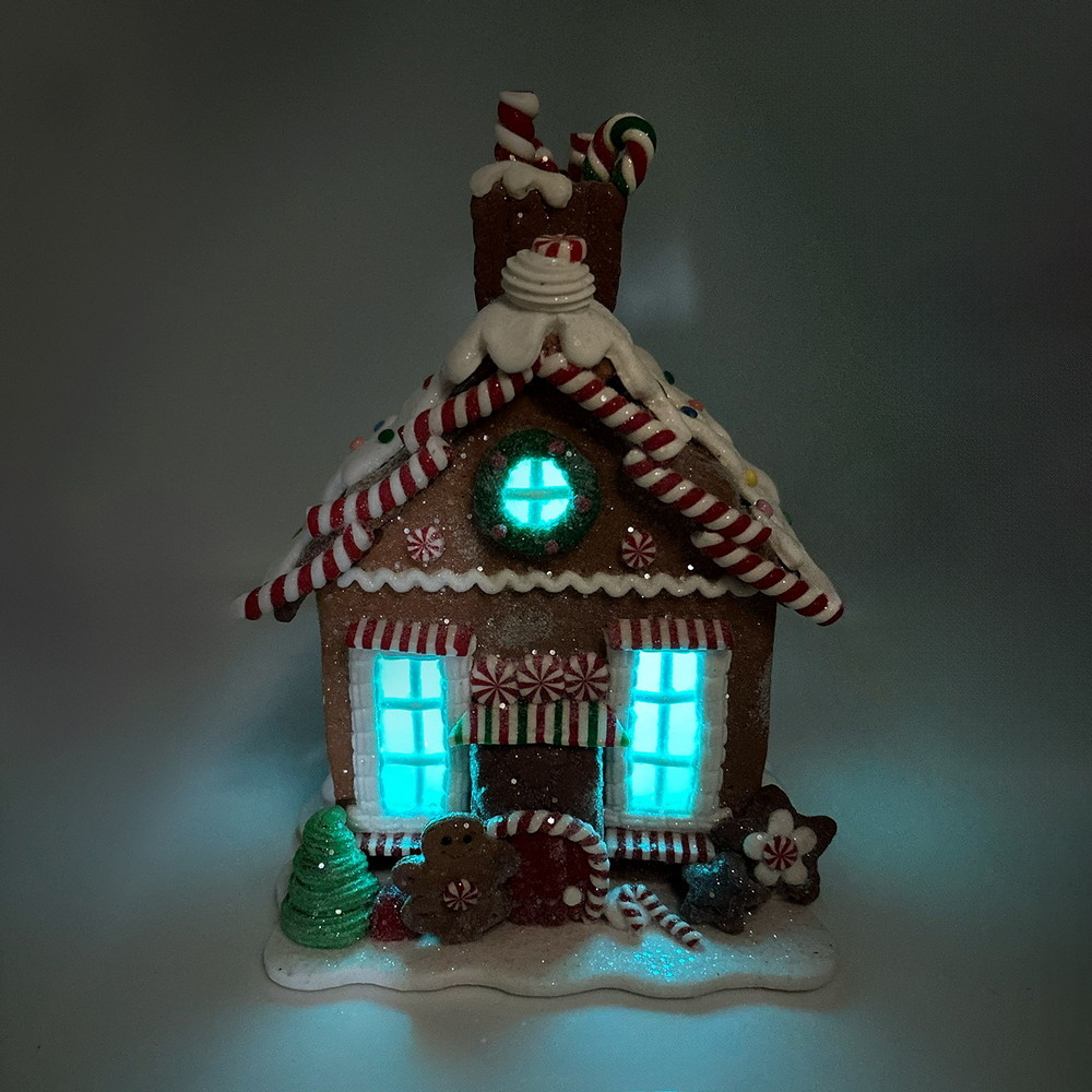 Casetta di Natale marzapane Candy con luci Led RGB Wisdom - Foto 1