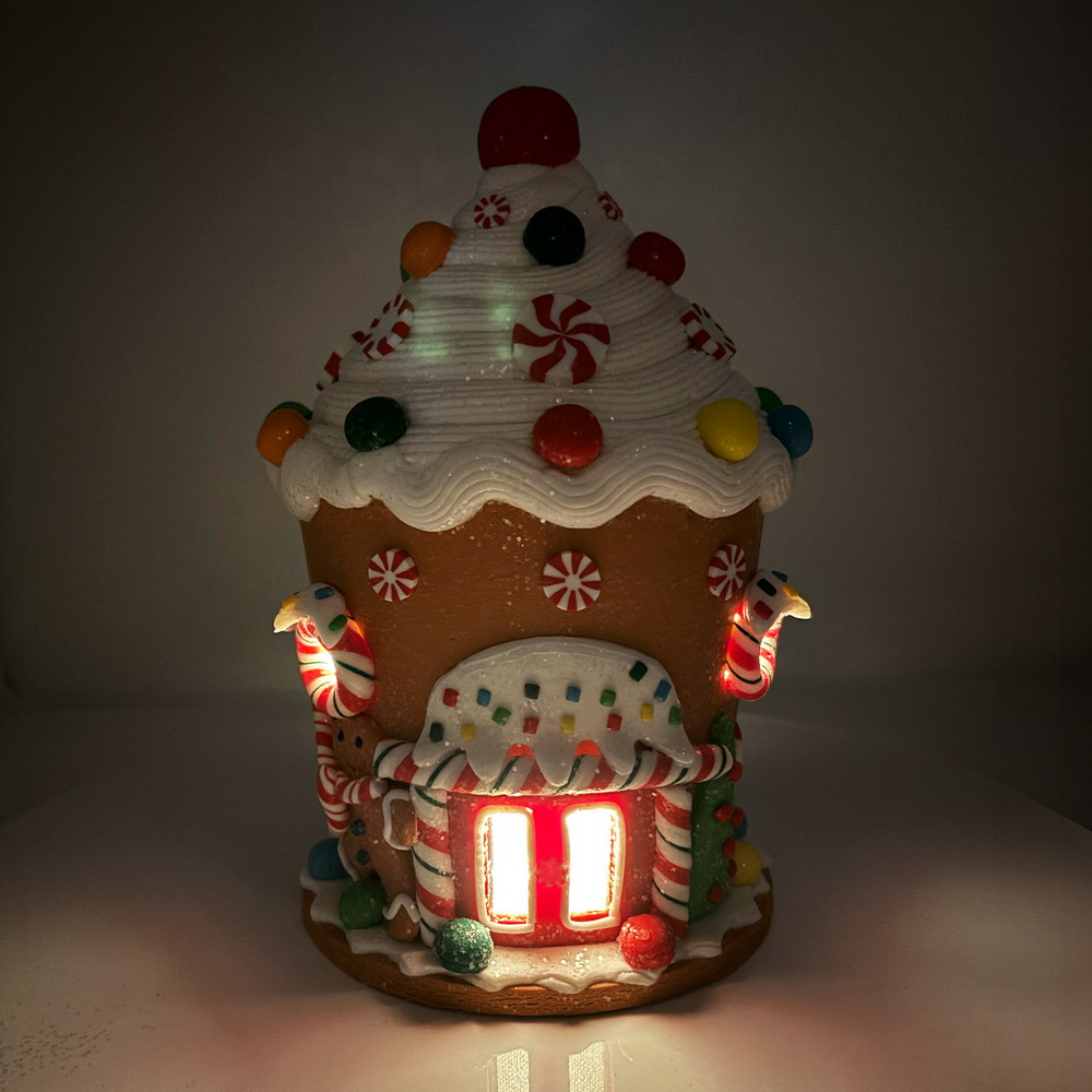 Casetta di Natale marzapane Gretel con luci Led Bianco caldo Wisdom - Foto 1