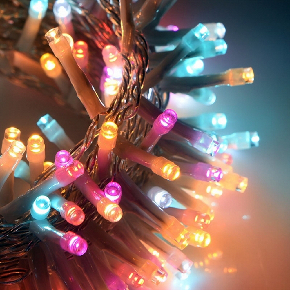 Catena di luci 26 metri da 864 Led Multicolore con cavo trasparente Wisdom - Foto 1