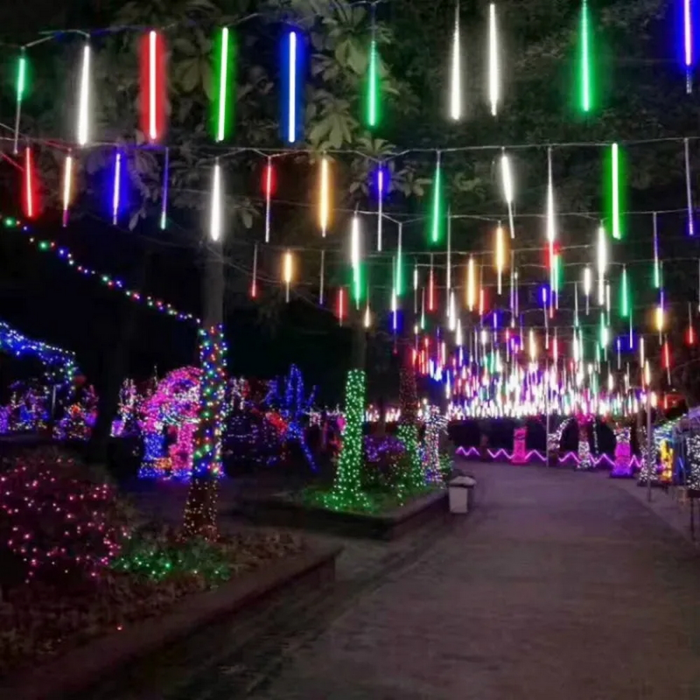 Pioggia di meteore luminose da 360 Led da esterno IP44 Multicolore Wisdom - Foto 1