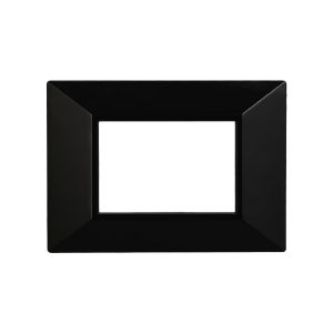 Foto principale Placca 3 moduli 503 in plastica nera Piramide compatibile anche con BTicino Axolute