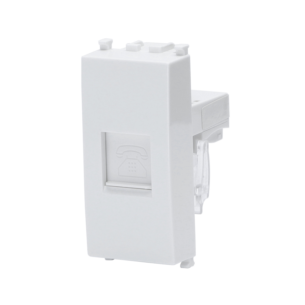 Foto principale Presa Telefonica RJ11 bianca compatibile anche con Vimar Plana