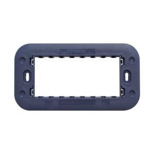 Foto principale Supporto portafrutti 4 moduli 504 in plastica grigio compatibile anche con BTicino Axolute