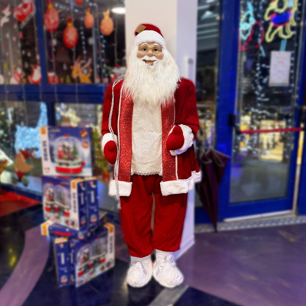 Babbo Natale figura intera alto 1,5 metri Wisdom - Foto 4