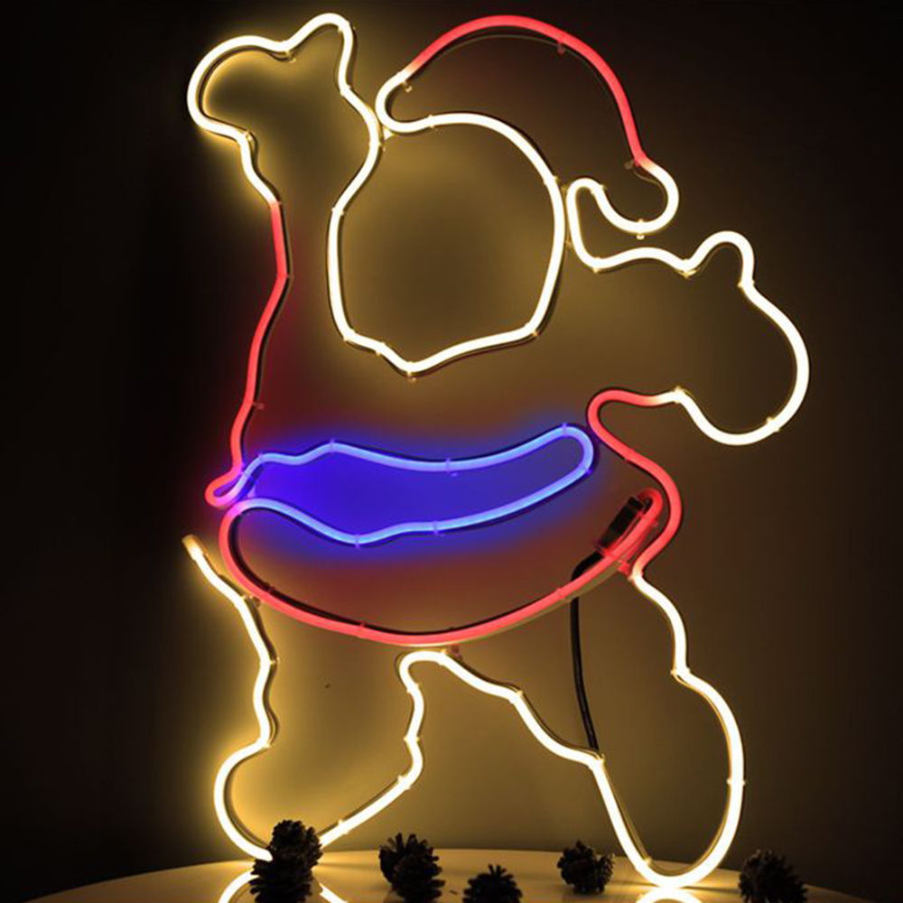 Babbo Natale luminoso da 60cm 480 Led Neon Flex Multicolore da esterno Wisdom - Foto 1