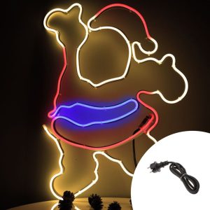 Foto principale Babbo Natale luminoso da 60cm 480 Led Neon Flex Multicolore da esterno Wisdom
