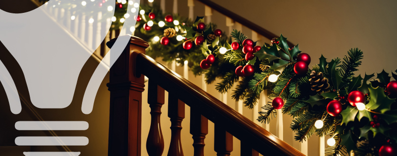 Ringhiere Scala: Addobbi per Natale, idee e suggerimenti