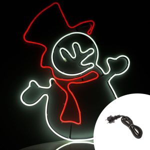 Foto principale Pupazzo di neve luminoso da 60cm 400 Led Neon Flex Bianco freddo 6000K da esterno Wisdom
