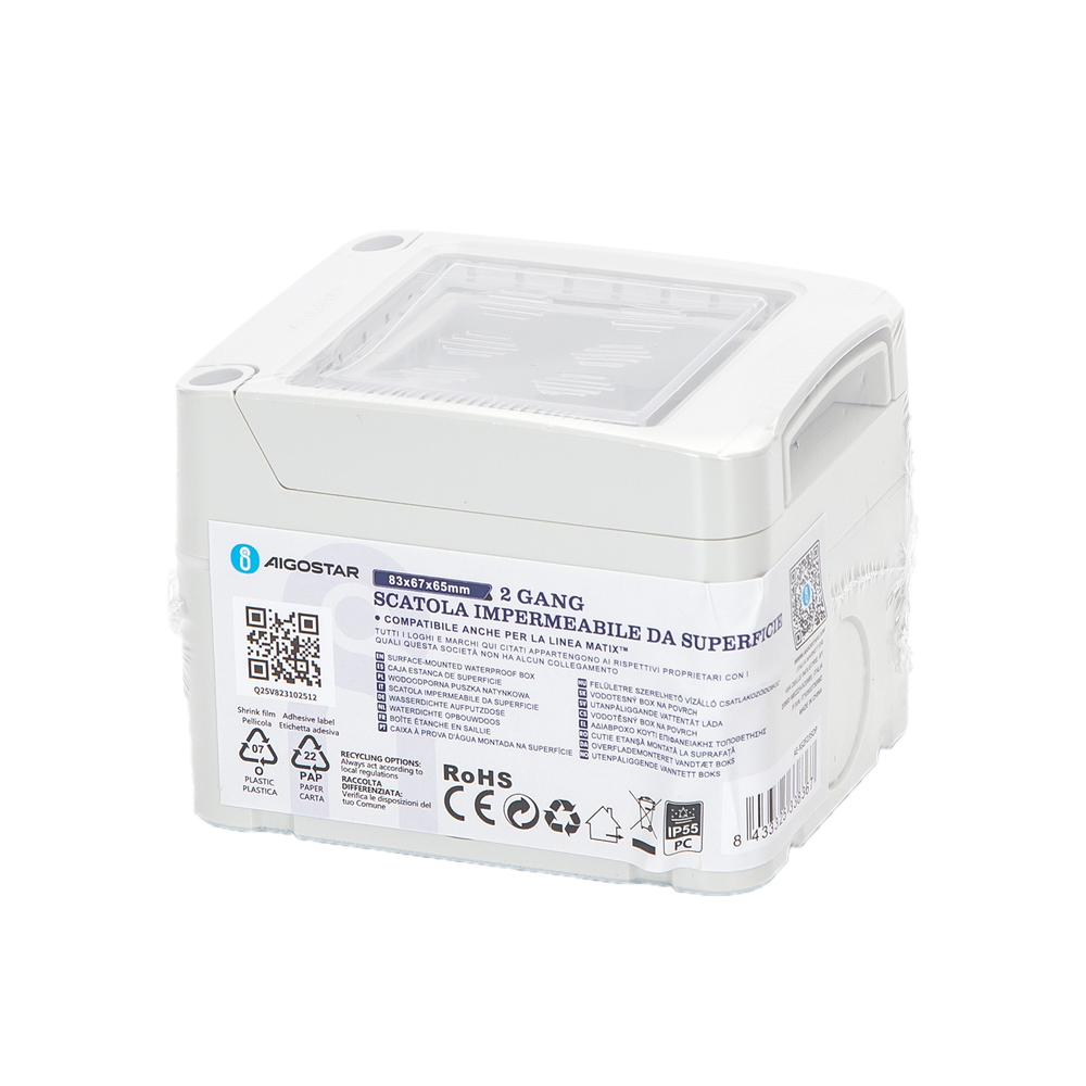 Cassetta esterna impermeabile 2 moduli custodia IP55 per pulsanti compatibile anche con BTicino Matix - Foto 3