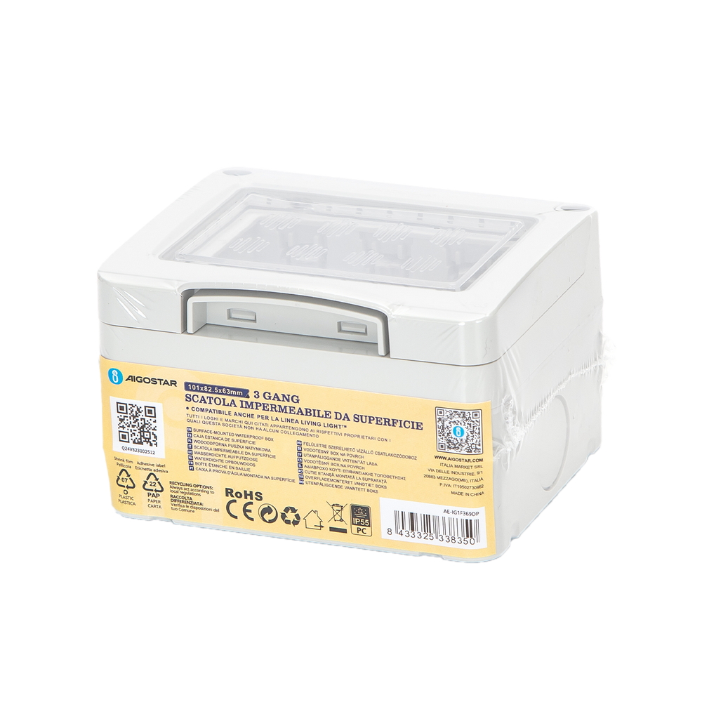 Cassetta esterna impermeabile 3 moduli custodia IP55 per pulsanti compatibile anche con BTicino Livinglight - Foto 3