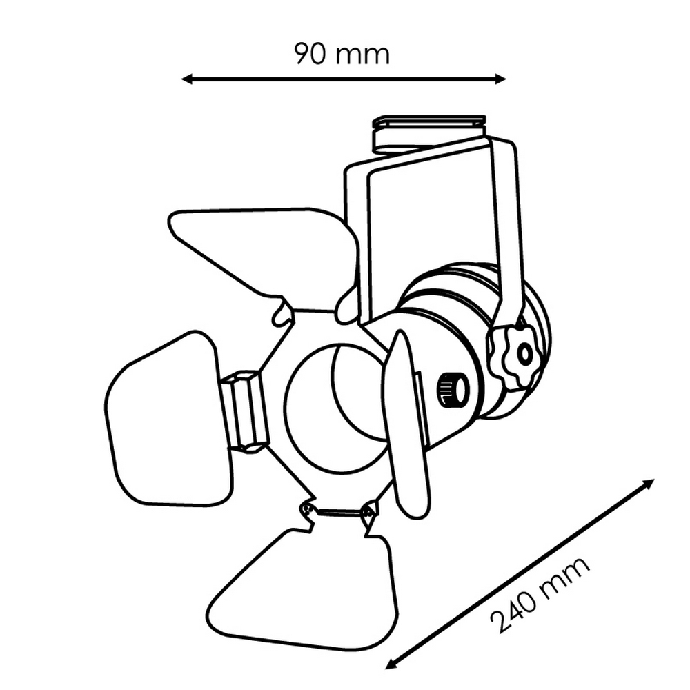 Faretto da binario Film Nero 1 x GU10 monofase M LEDME - Foto 4