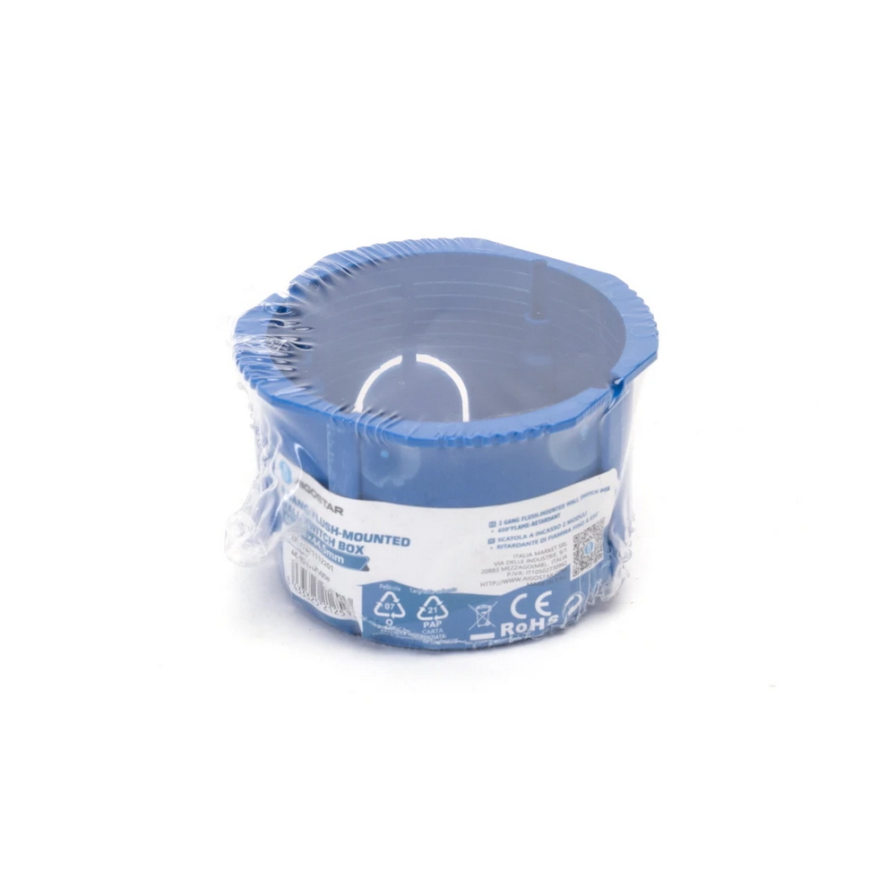 Scatola portafrutti 502 rotonda cassetta da incasso 2 moduli colore blu - Foto 2