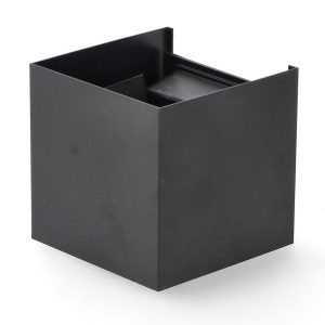 Foto principale Applique Led cubo da parete 12W Doppia emissione Nero IP54 CCT temperatura colore regolabile M LEDME
