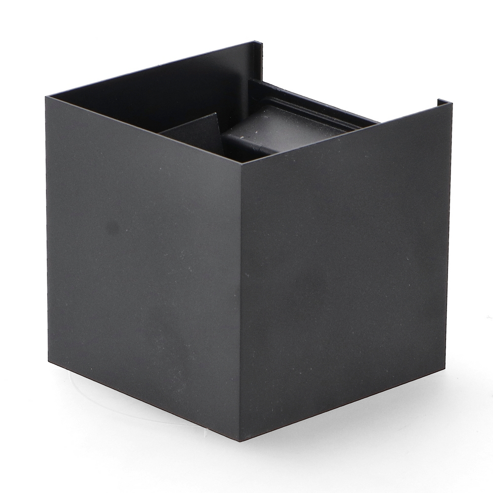 Foto principale Applique Led cubo da parete 12W Doppia emissione Nero IP54 CCT temperatura colore regolabile M LEDME