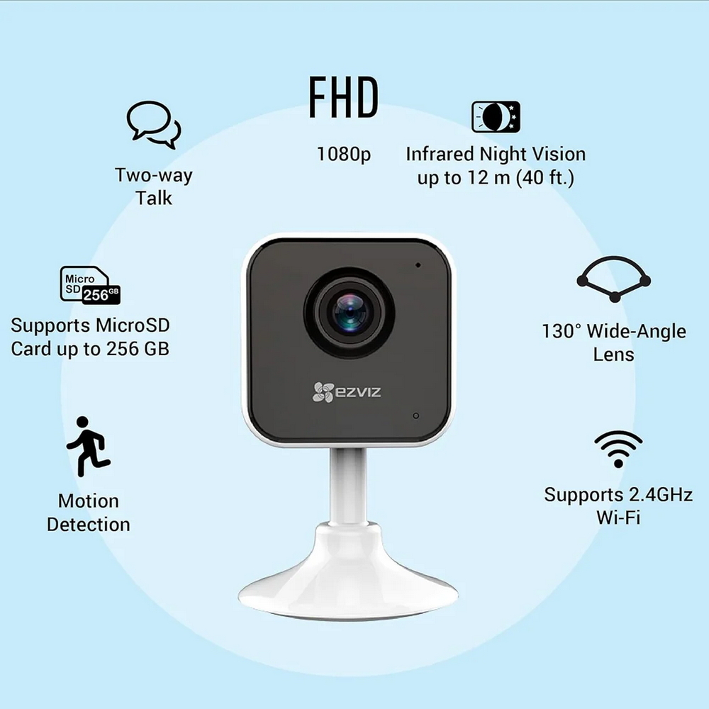 Telecamera di sorveglianza EZVIZ H1C WiFi Full HD 1080p visione notturna per interni - Foto 6