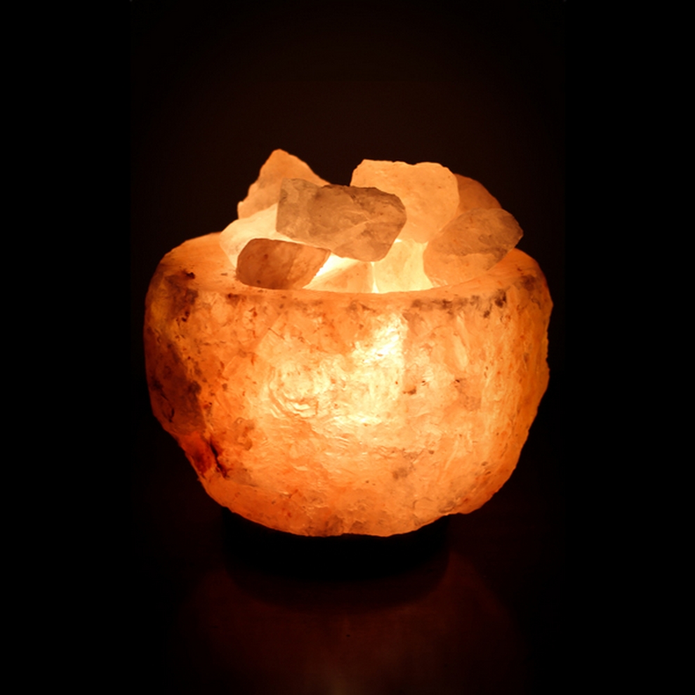 Foto principale Lampada di Sale Himalayano Rosa naturale Braciere Rotondo grezzo con pezzotti 4Kg