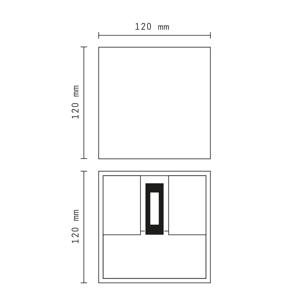 Applique Led cubo da parete 12W Doppia emissione Bianco IP65 CCT temperatura colore regolabile Wisdom - Foto 6