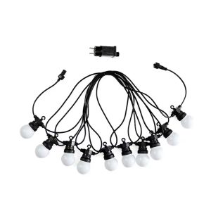 Foto principale Catena luminosa a Led decorativa 10 metri 20 lampadine trasparenti IP44 Bianco caldo a luce fissa Wisdom