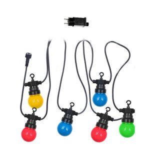 Foto principale Catena luminosa a Led decorativa 10 metri 20 lampadine trasparenti IP44 RGB a luce fissa Wisdom