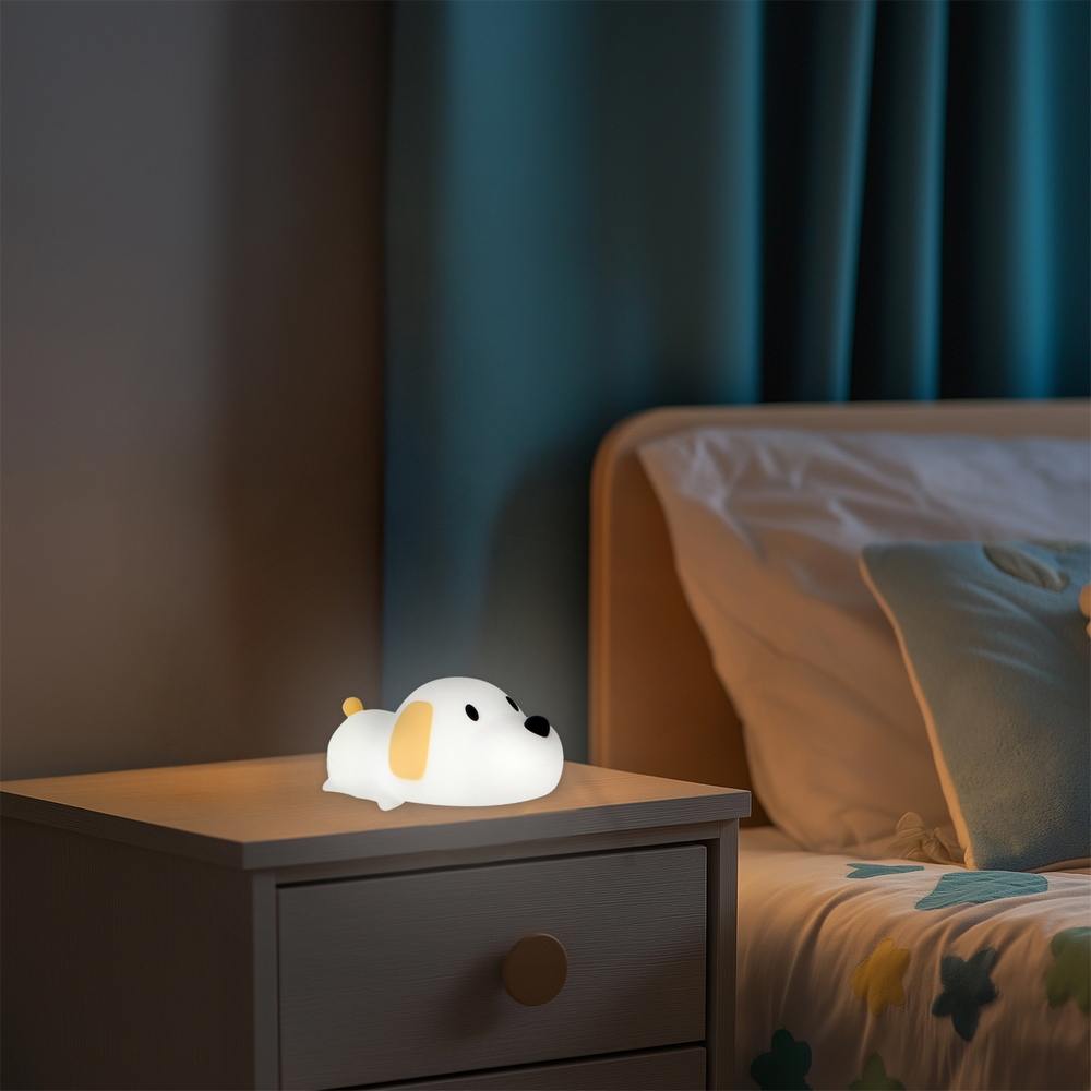 Lampada Led touch Cane per bambini a batteria ricaricabile USB Bianco caldo e freddo M LEDME - Foto 1