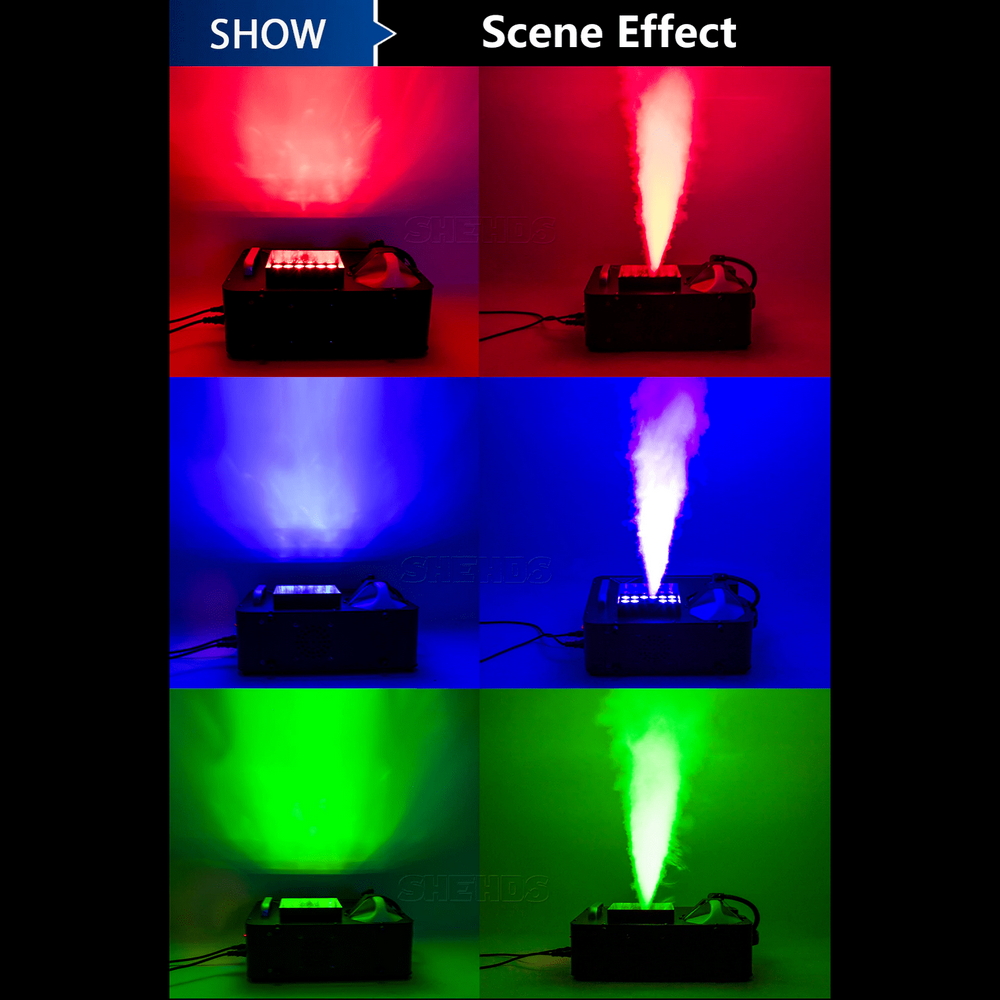 Macchina del fumo 1500W RGB DMX a getto verticale Wisdom - Foto 5