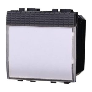 Foto principale Pulsante portanome 2 moduli nero compatibile anche con BTicino Livinglight