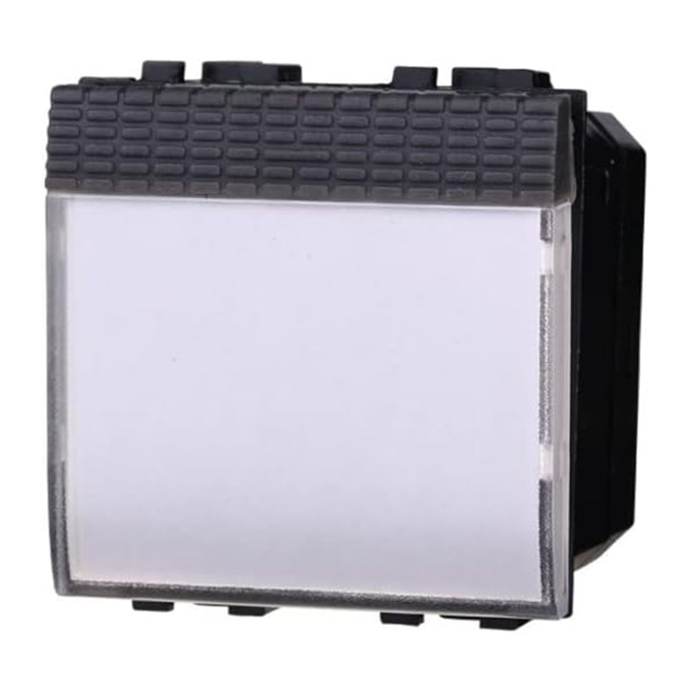 Foto principale Pulsante portanome 2 moduli nero compatibile anche con BTicino Livinglight